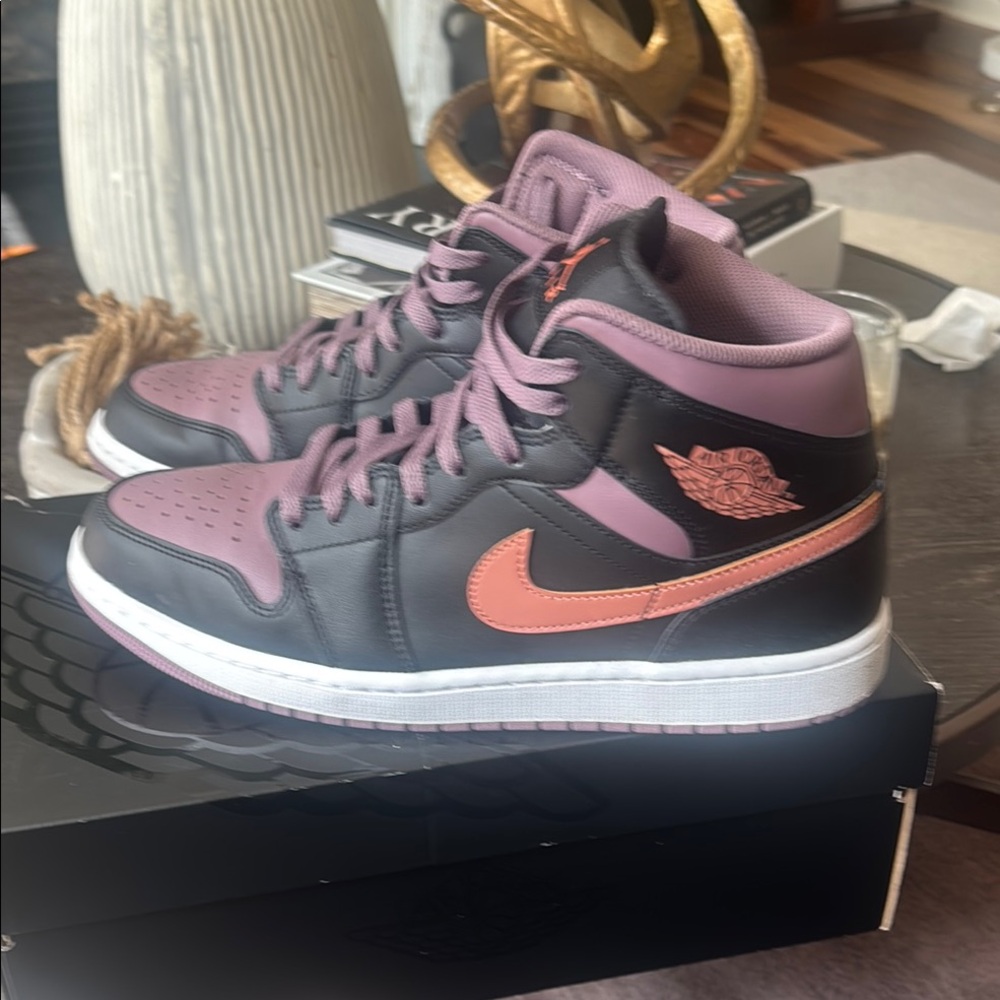 Jordan Black and Purple Sneakers